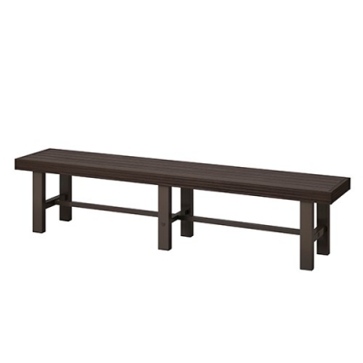 Aluminum Wooden Bench brown