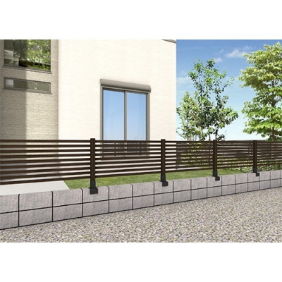 Be-Wood Fence Slim Border Brown Wood